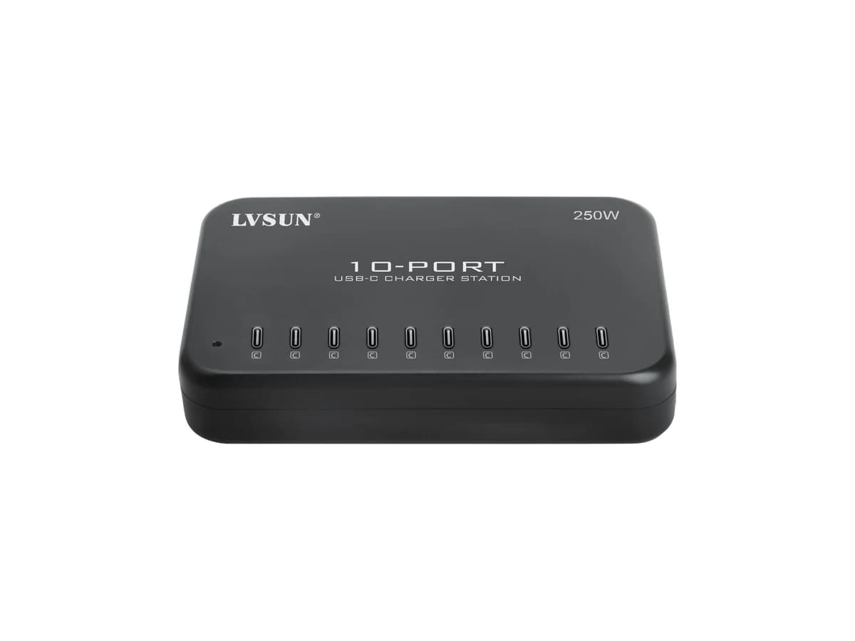 LVSUN LS-10U24C-250 250W 10-port USB-C charging station