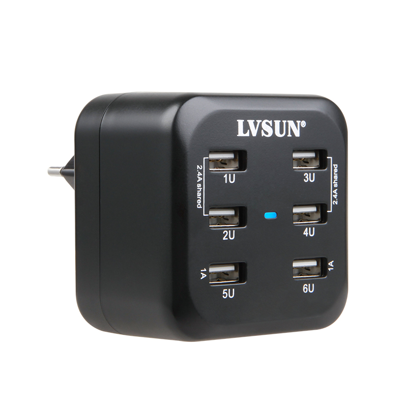 LVSUN 34W 6.8A 6in1 USB Charger