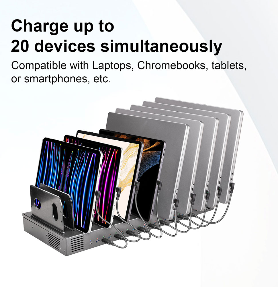 LVSUN 1000W 20-Port USB-C Charging Dock
