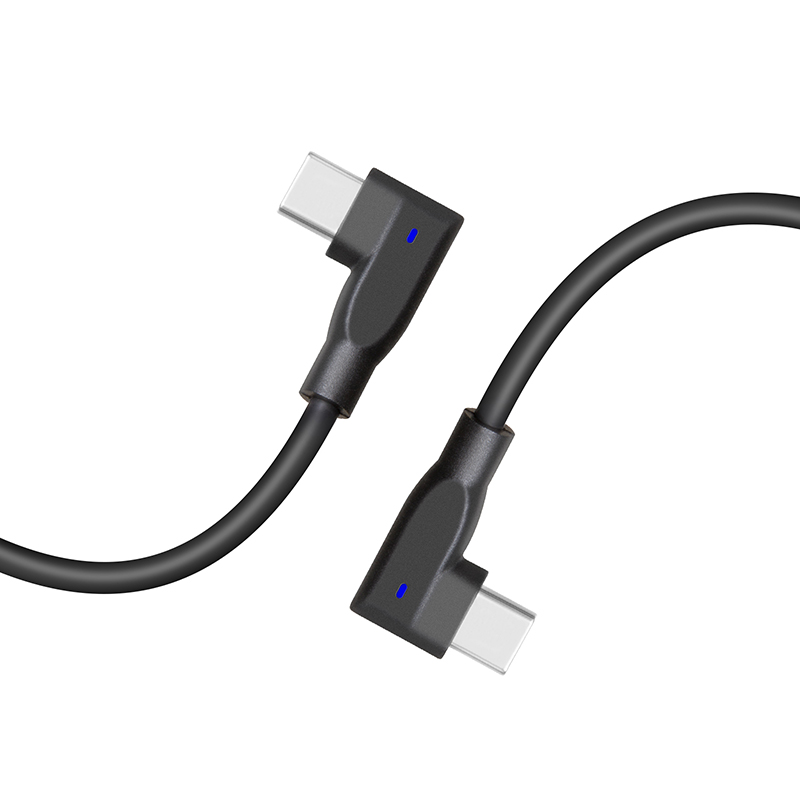 Cable USB-C Duo de ángulo recto de 240 W con indicador luminoso
