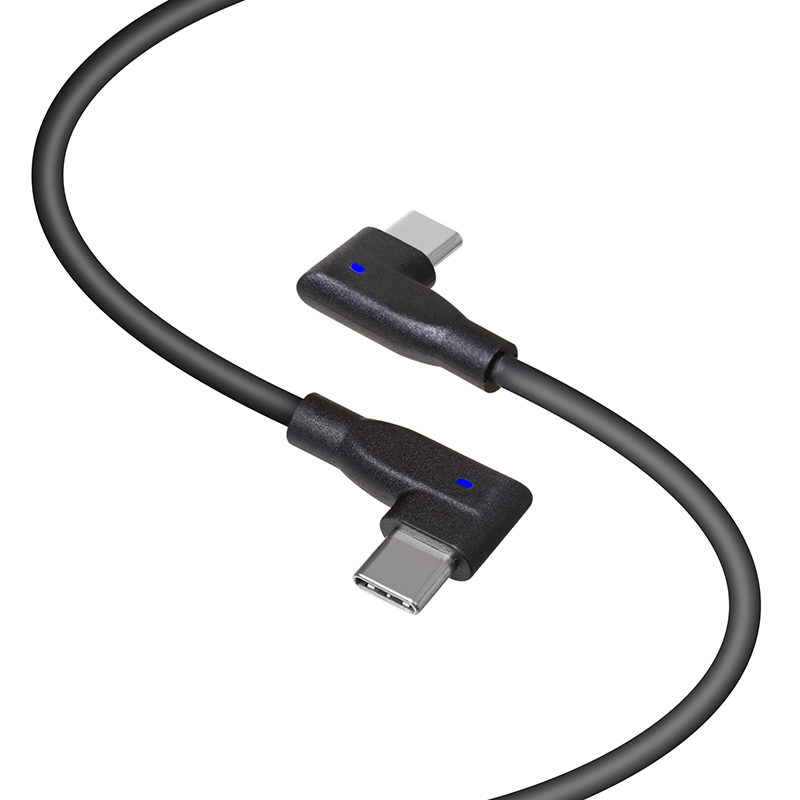 Cable USB-C Duo de ángulo recto de 240 W con indicador luminoso