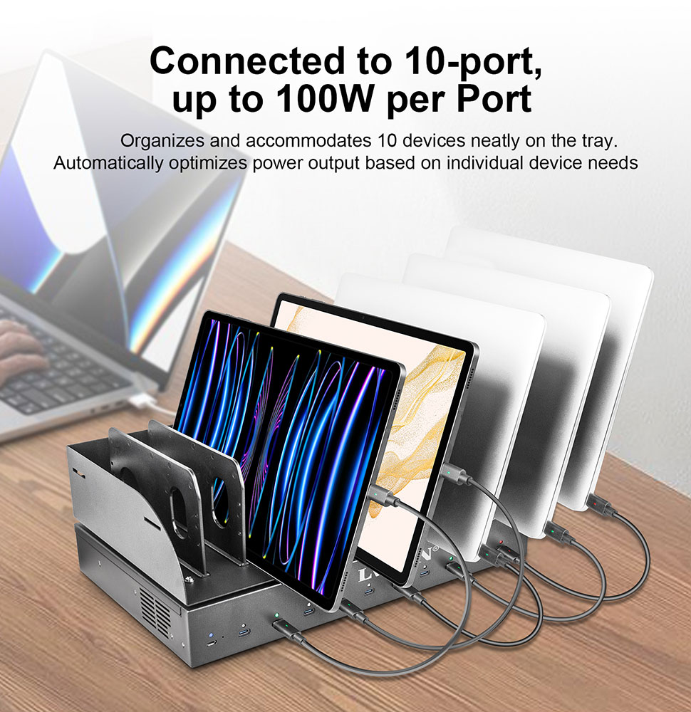10-Port USB-C Charging Dock
