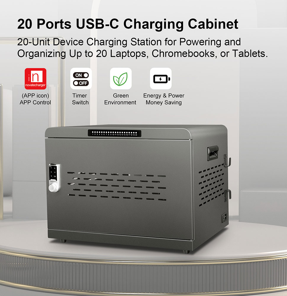 1000W 20-port USB-C charging cabinet